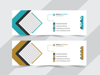 Electric email signature design, email footer design, 
