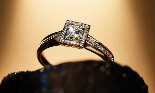 Sparkling diamond engagement ring