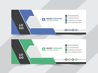 Email signature design, modern design, header template, creative layout, electronic mail.