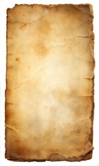 Aged and Stained Crinkled Blank Paper with Vintage Texture and Rustic Creases