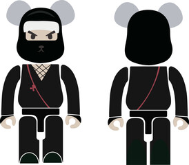  ninja bearbrick constructor cartoon toy