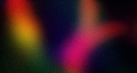 Blue pink red orange color glitch hologram grainy gradient texture backdrop design, noise texture effect, header, poster, banner, copy space