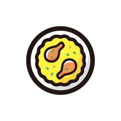Kabsa outline icon for graphic design, apps and websites
