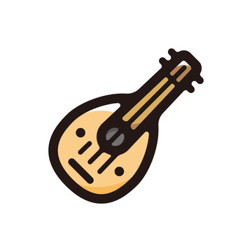recommend clip art: Oud outline icon for graphic design, apps and websites
