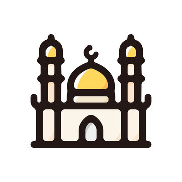 recommend clip art: Mosque outline icon for graphic design, apps and websites