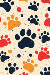 Fototapeta premium Adorable Black Cat Illustration with Detailed Fur and Expressive Whiskers on Colorful Background