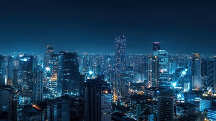 Obraz premium Night Cityscape in Bangkok