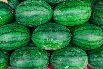 Watermelon for sale at fruit market.