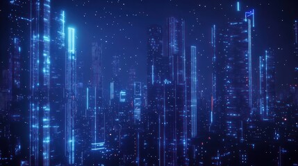 Fototapeta premium Neon Cityscape