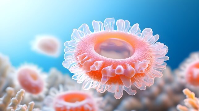 Detailed 3D Render of Ringworm Tinea Corporis Skin Rash with Raised Edges and Clear Center