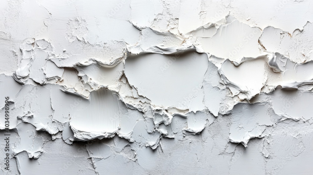 Poster a textured white wall displays layers of peeling paint, creating interesting patterns and shapes. th