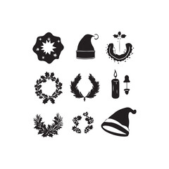 Four Silhouettes of Chickens with Different Expressions