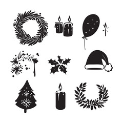 christmas icons set