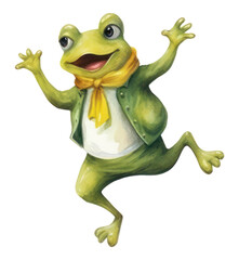 Obraz premium PNG Frog dancing amphibian figurine animal.