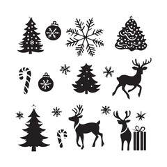 Collection of Black and White Tuna Fish Illustrations