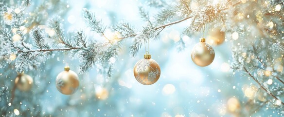 The Golden Ornaments on Tree