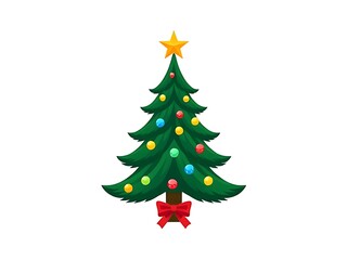 christmas tree isolated on white