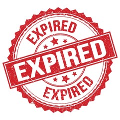 EXPIRED text on red round stamp sign
