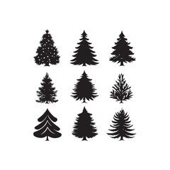 christmas trees set
