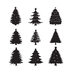 christmas trees set