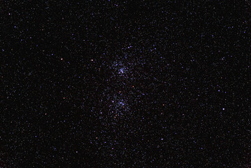 Milky way stars Double cluster photographed through a long focal lens.