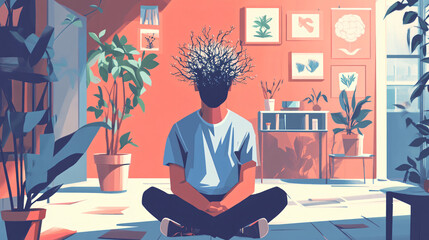 An engaging visual depicting mental health awareness campaigns.