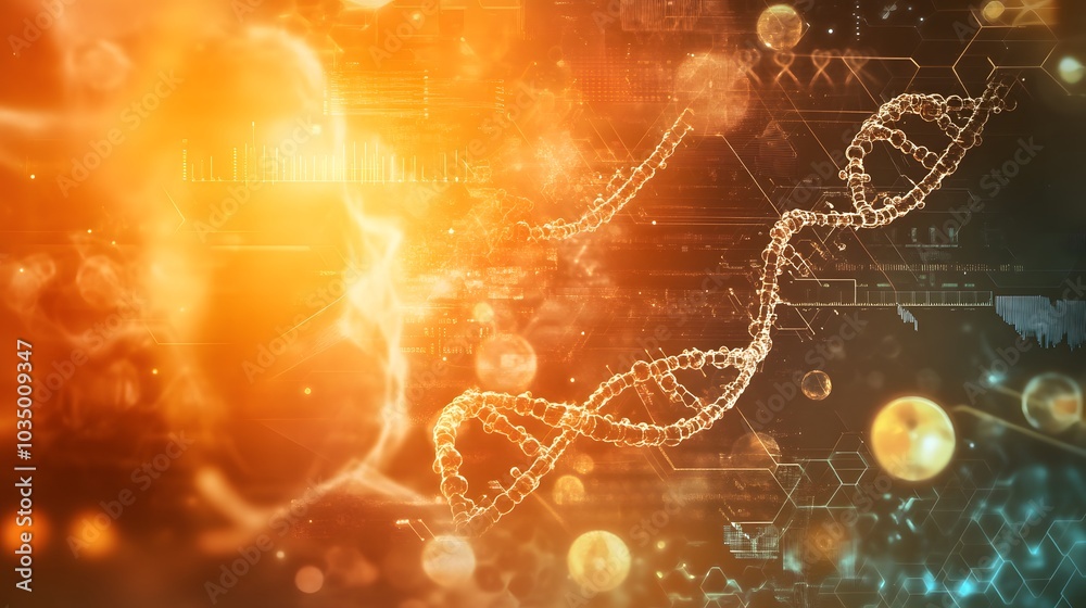 Poster template for science and technology presentation. plexus style background.
