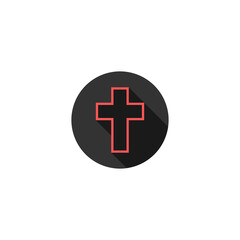Fototapeta premium Christian cross icon isolated on transparent background