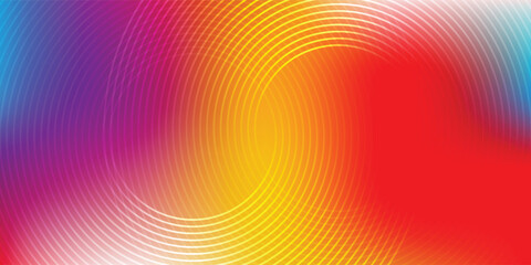 Abstract blue glowing geometric lines on dark blue background. Modern shiny blue circle lines pattern. Futuristic technology concept. Suit for cover, poster, banner, brochure, header, website. eps 10