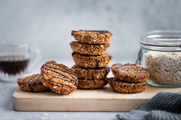 biscuits à l'avoine petit déjeuner granola et chocolat fait maison