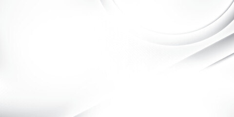 Abstract white and gray color, modern design stripes background with curve lines, wavy pattern. Vector illustration.