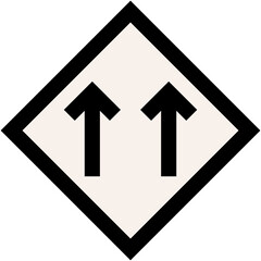 Fototapeta premium Vector Icon One Way, traffic, regulation, road sign, arrows