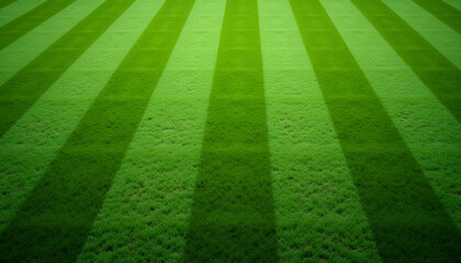 Seamless texture of a sports field with striped green grass and realistic patterns in soft lighting