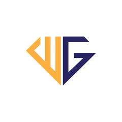 WG logo design vector template, initial wg letter logo design, gw logo for monogram, initial gw letter logo, wg letter, gw letter for any business.