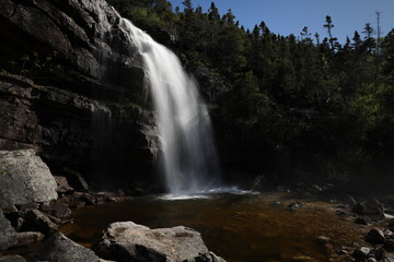 Obraz premium Hidden Falls, Sheaves Cove, Newfoundland and Labrador NL, Canada
