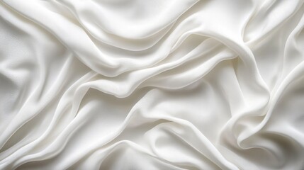 Fototapeta premium Luxurious White Satin Fabric Background