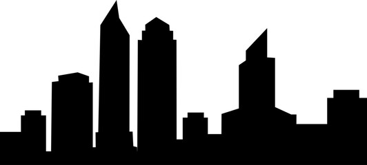 Obraz premium City Building Silhouette