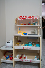 modern interior kitchen, children's playroom, playground, studio for children