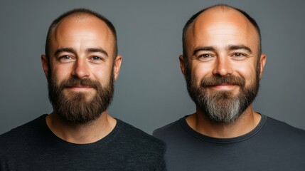 Smiling Bearded Men Portrait