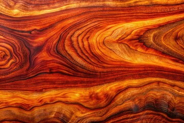 Obraz premium The surface of rich brown bubinga wood reveals stunning natural patterns, with elaborate grain designs that showcase depth and character, enhancing the beauty of any space.