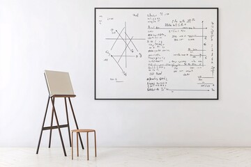 A versatile equation poster template featuring editable text sections, perfect for educational content or creative design, all on a crisp white backdrop.