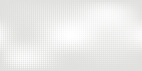Halftone gradient. Dotted gradient, smooth dots spraying and halftones dot background seamless horizontal geometric pattern vector template set