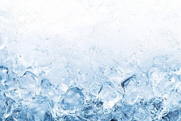 Frosted backdrop template with a crisp icy texture, offering generous space for personalized designs or text on a white canvas.