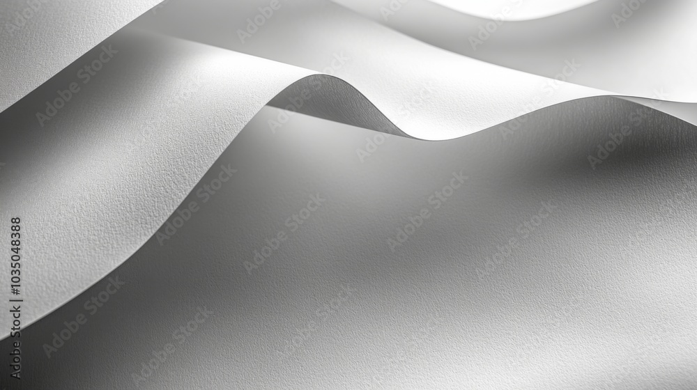 Aufkleber smooth white fabric undulates softly, catching light in gentle waves, creating an elegant and serene