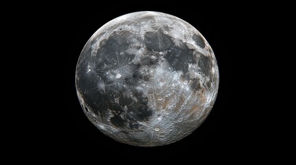 Fototapeta premium Isolated moon against a black background
