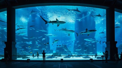 Fototapeta premium Vibrant aquarium fish: a splash of color underwater