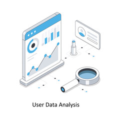 User Data Analysis isometric stock illustration. EPS File stock illustration