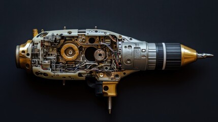 Intricate Mechanical Parts of a Stylized Device