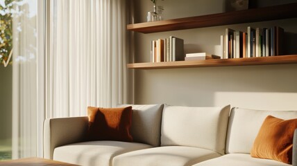 Cozy Scandinavian Living Room: A Perfect Nook for Relaxing with a Good Book