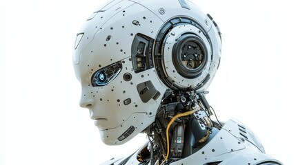 Fototapeta premium Futuristic Humanoid Robot Close-Up